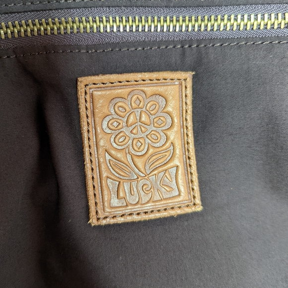 Lucky Brand Leather patchwork multi-colour purse shoulder bag Bohemian - Picture 11 of 16